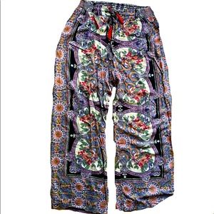 Angie Stretch Waist Womens Lounge Festival Pant Size Large